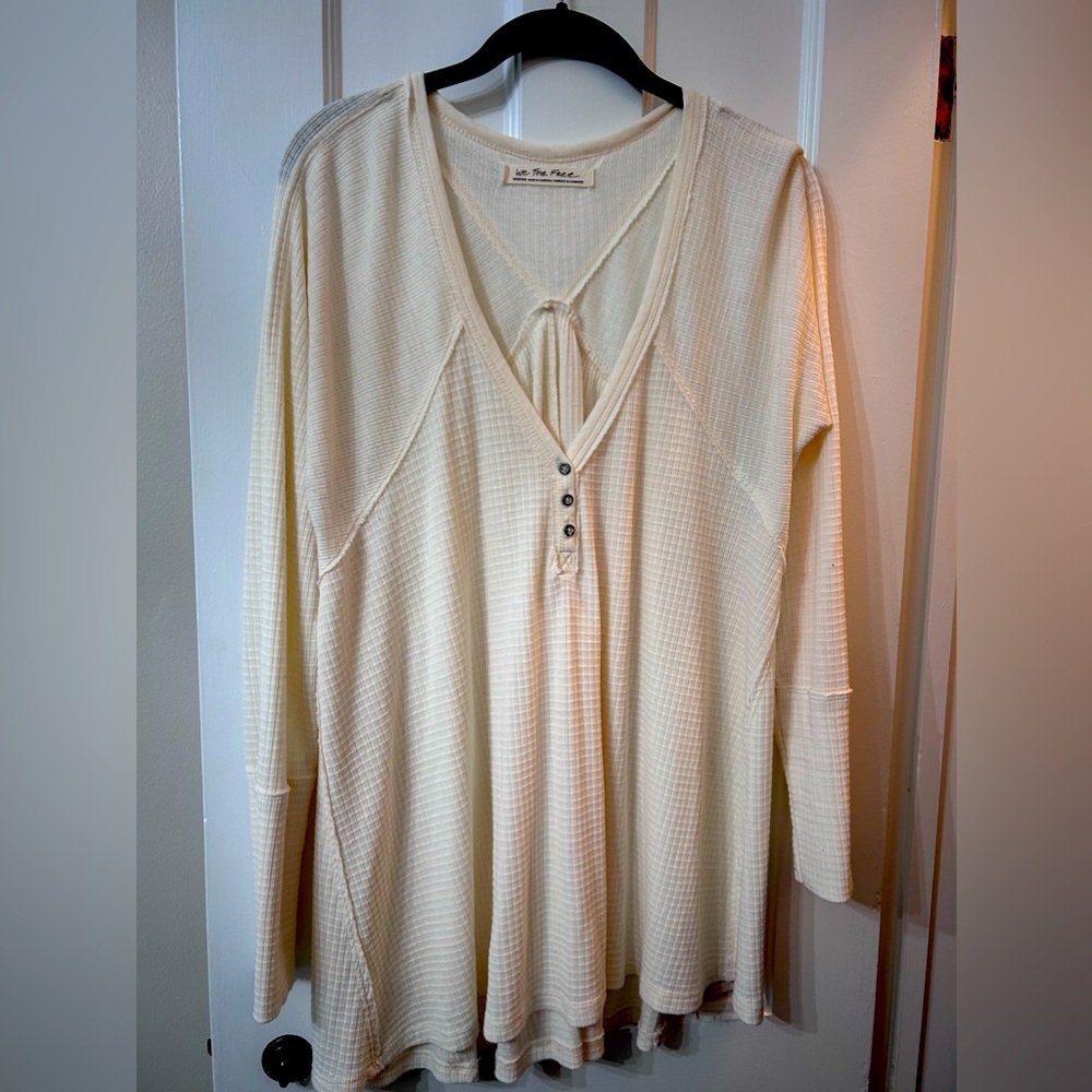 Free people thermal oversized shirt